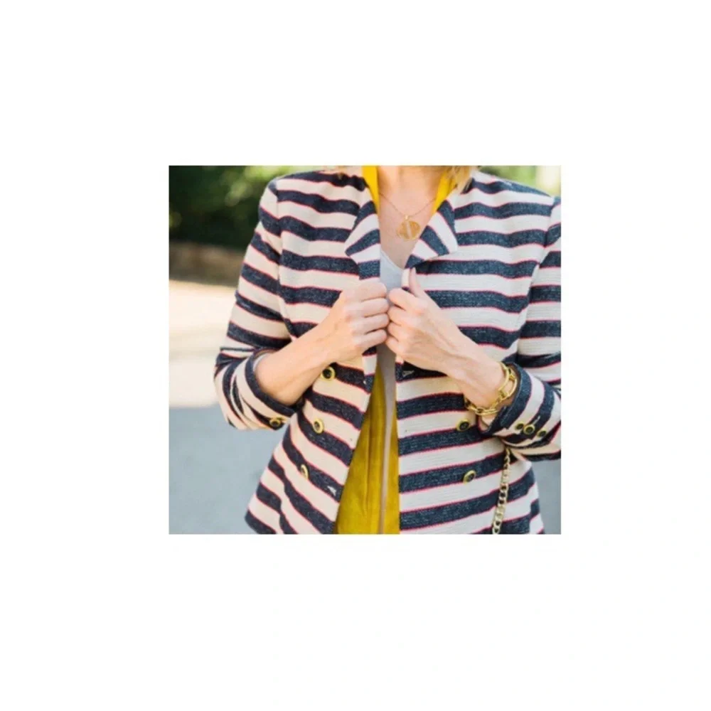 Cabi Love Carol Collection Striped‎ Cruise Jacket NWT